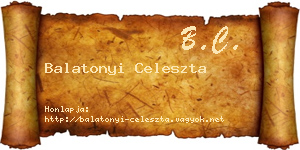 Balatonyi Celeszta névjegykártya